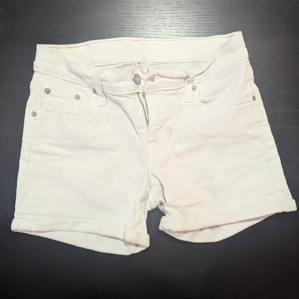 Signature by Levi Strauss White Jean Shorts